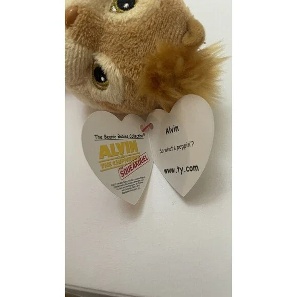 2011 TY Beanie Babies Alvin And The Chipmunks Movie Plush 7" With Original Tags - Picture 12 of 14